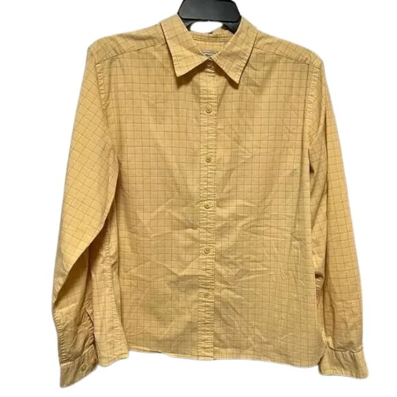 L.L. Bean Women’s Light Yellow Button Down Shirt size large - Picture 1 of 6